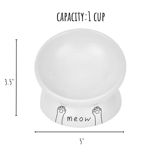 Park Life Designs - Meow Elevated Ceramic Cat Dish