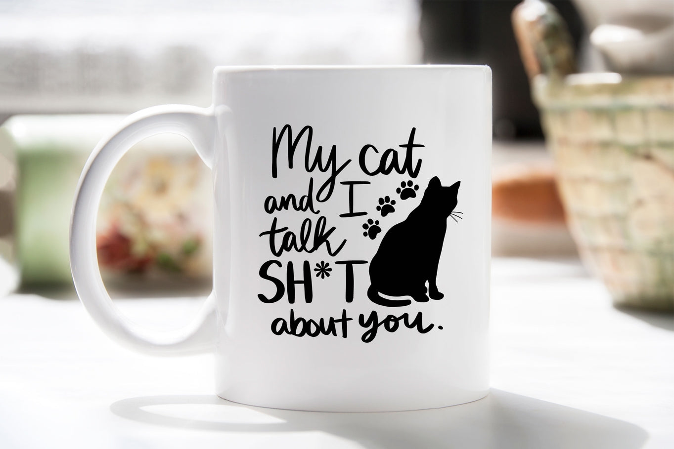 Canary Road - Funny Cat Mug, Cat Mom Coffee Cup, Sarcastic Gift Birthday