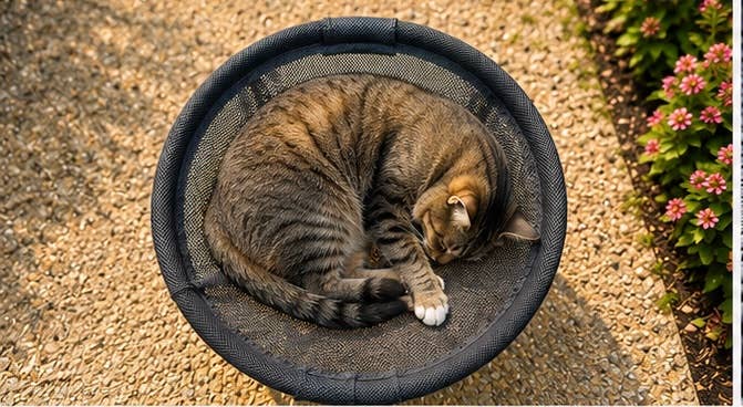 PAWFECT - Elevated breathable mesh elevated cat bed lounger