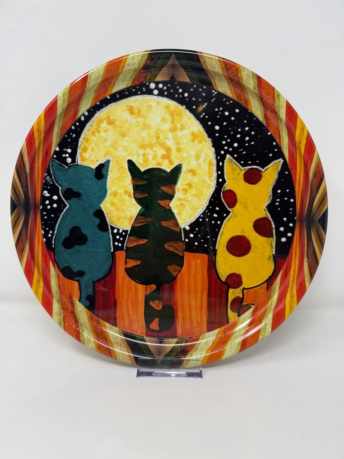Cat Design Decorative Metal Trays