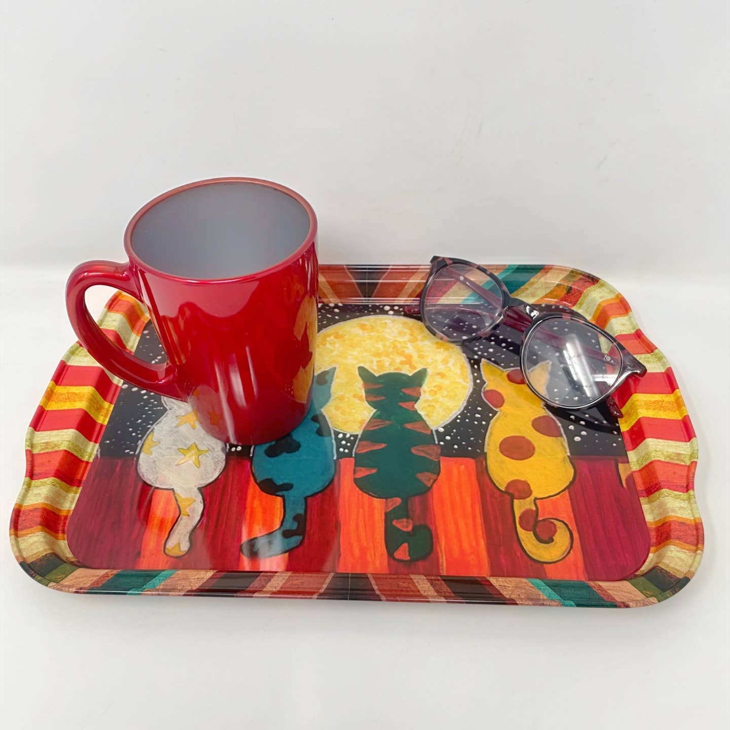Cat Design Tray Vanity Tray