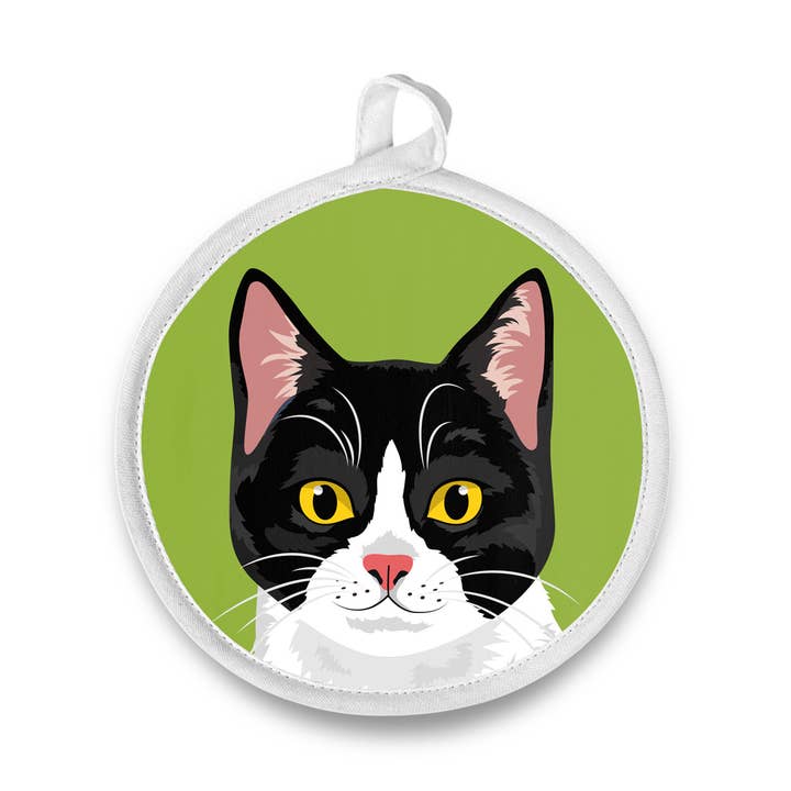 Naked Decor - Round Cat Potholders / Hot Pad