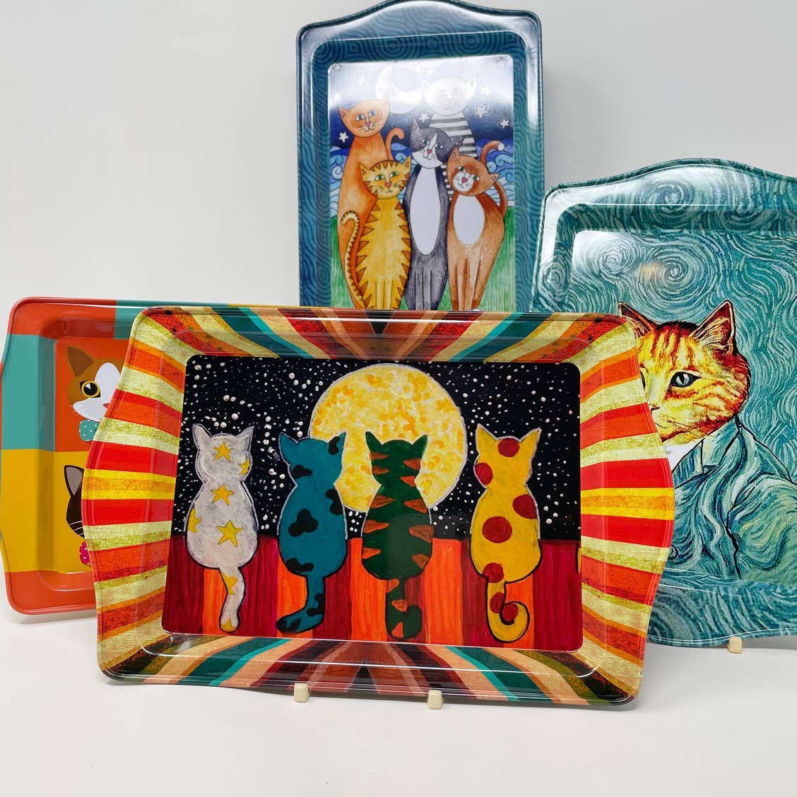 Cat Design Tray Vanity Tray