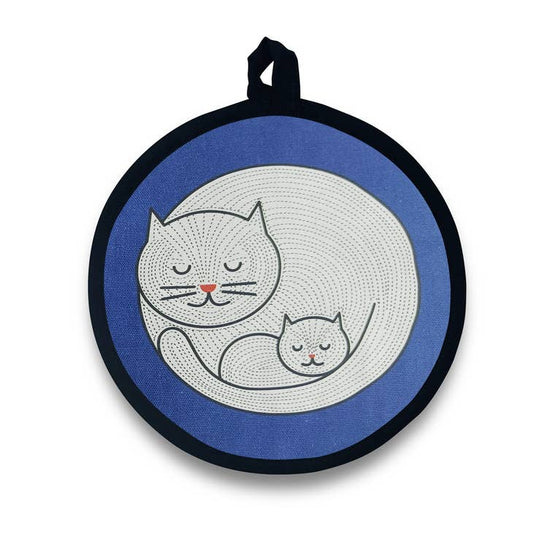 Naked Decor - Round Cat Potholders / Hot Pad