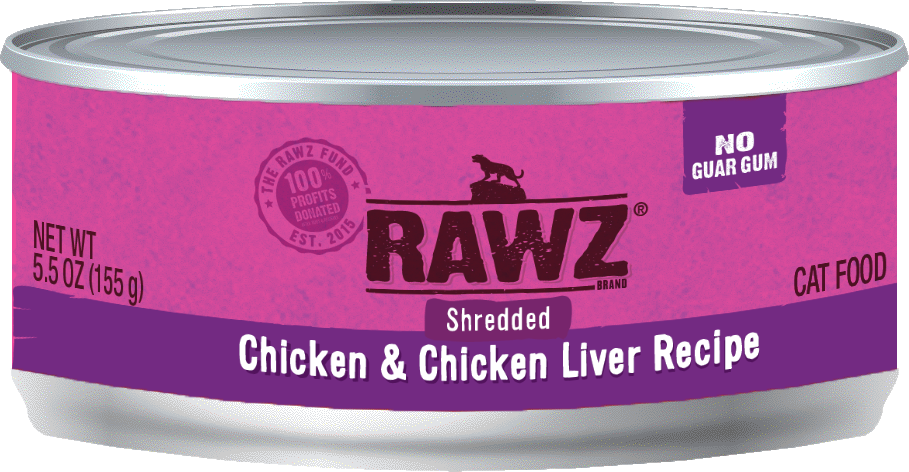RAWZ Shredded Gum Free Cat Food ( 3oz. Cans )
