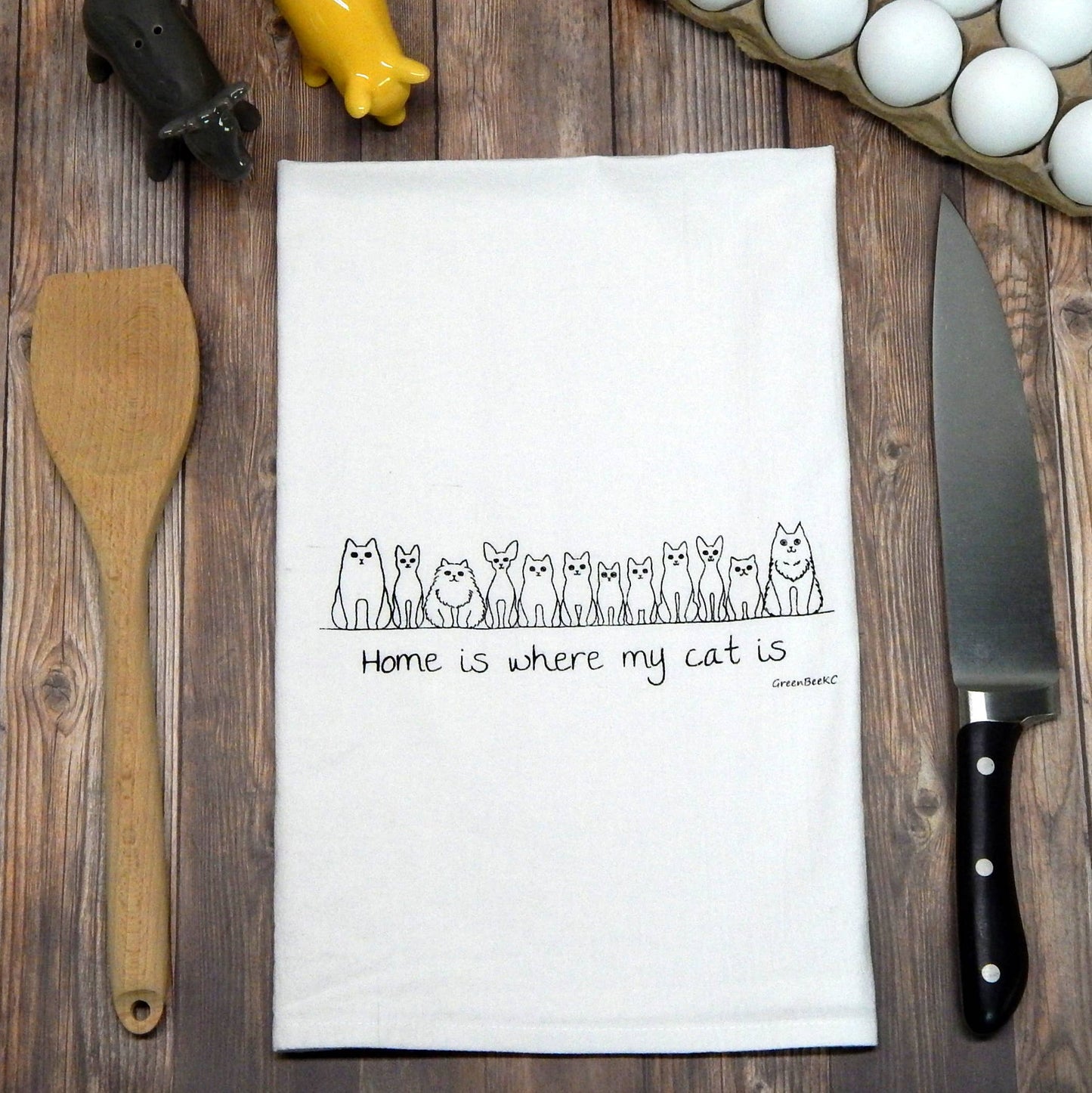Green Bee Tea Towels