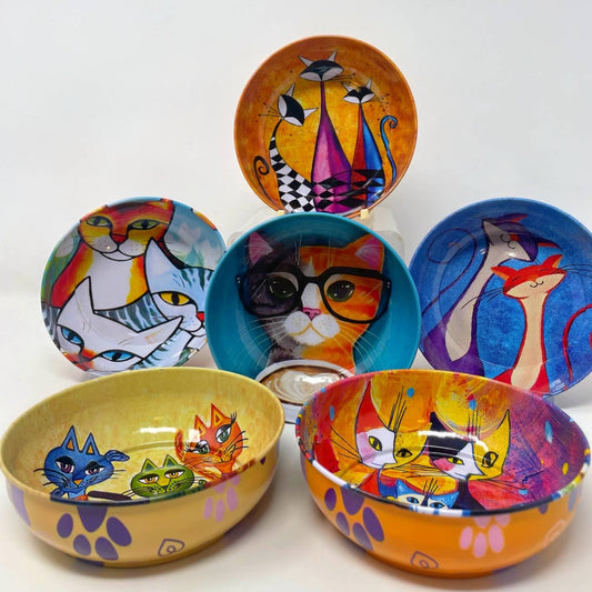 Cat Design Decorative Bowl - Large