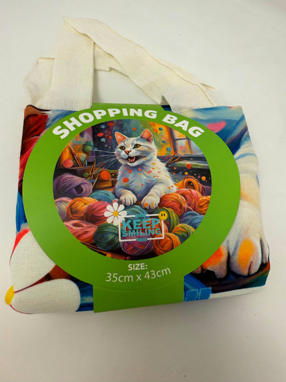 Cat Design Shopping Bag