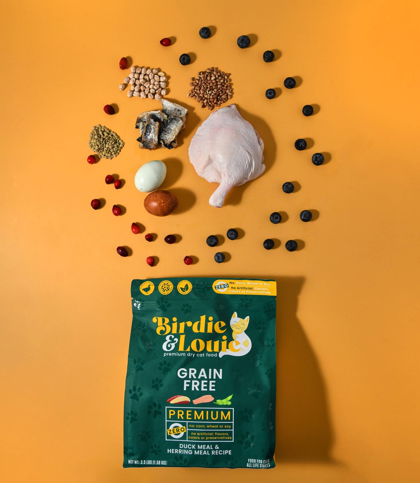 Birdie & Louie Duck Meal & Herring Meal Dry Cat Food