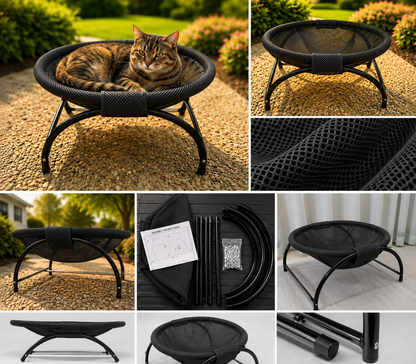 PAWFECT - Elevated breathable mesh elevated cat bed lounger
