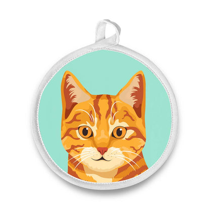 Naked Decor - Round Cat Potholders / Hot Pad