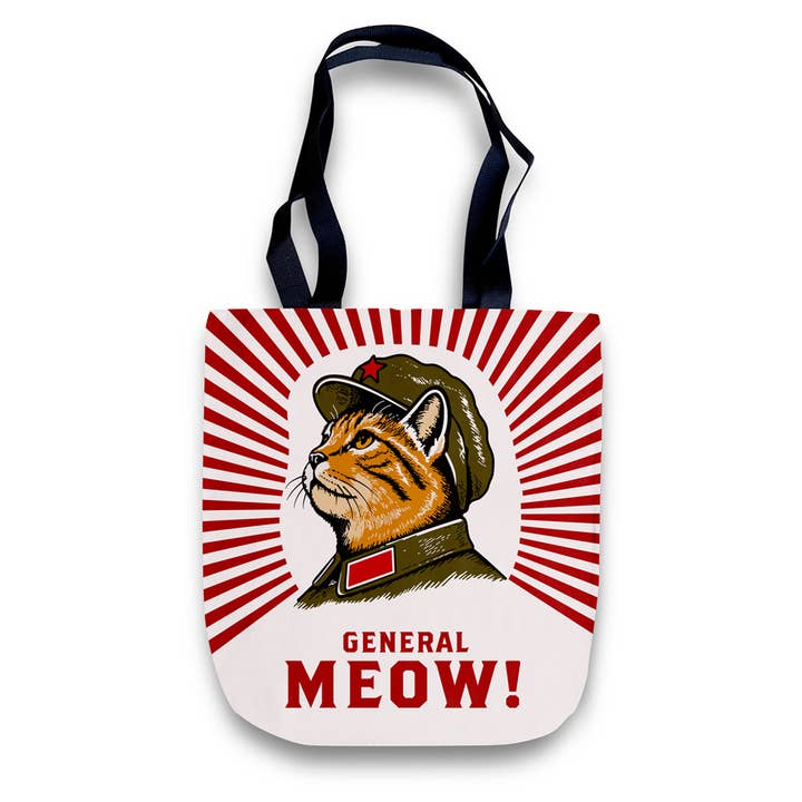 Naked Decor - General Meow - Orange Tabby Kitty Cat Tote Bag