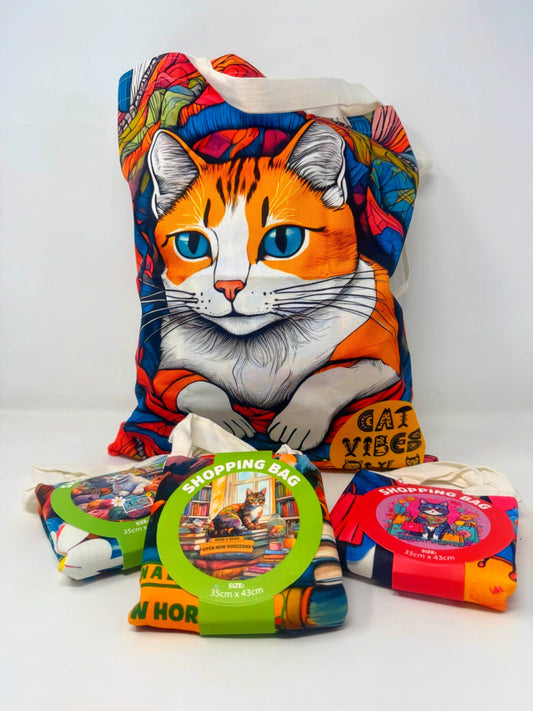 Cat Design Shopping Bag