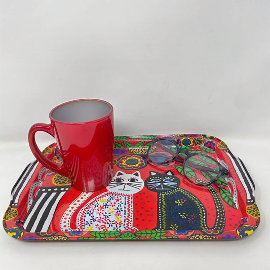 Cat Design Tray Vanity Tray