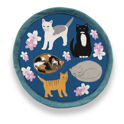 Naked Decor - Round Cat Potholders / Hot Pad