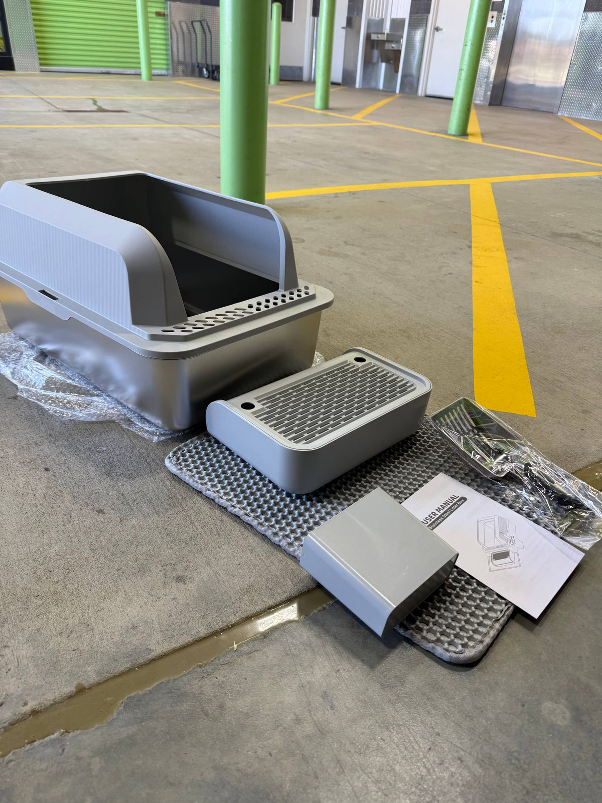 PAWFECT™ - XXL Stainless Steel Open Top Cat Litter Box Set