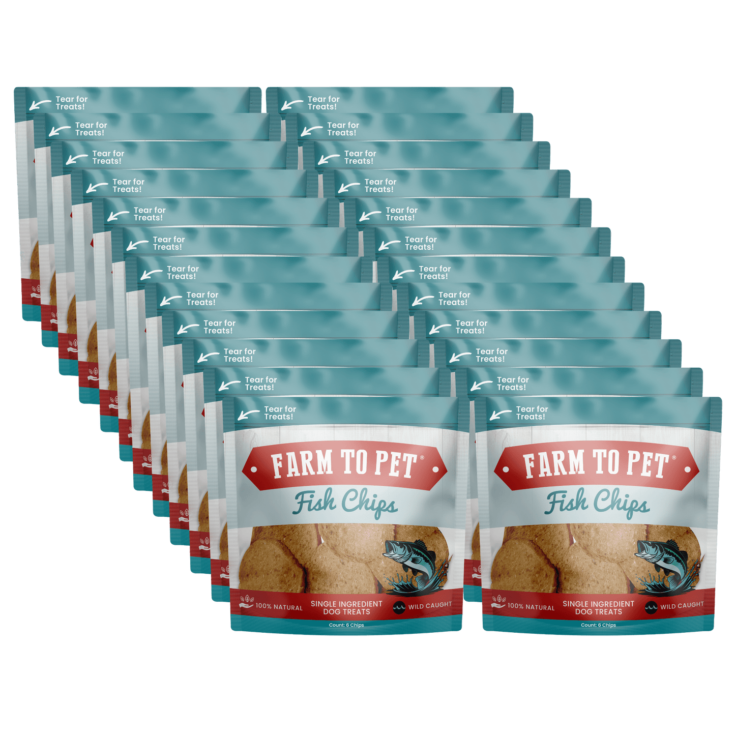 Fish Chips Healthy Dog Snack Pack (6 pieces)