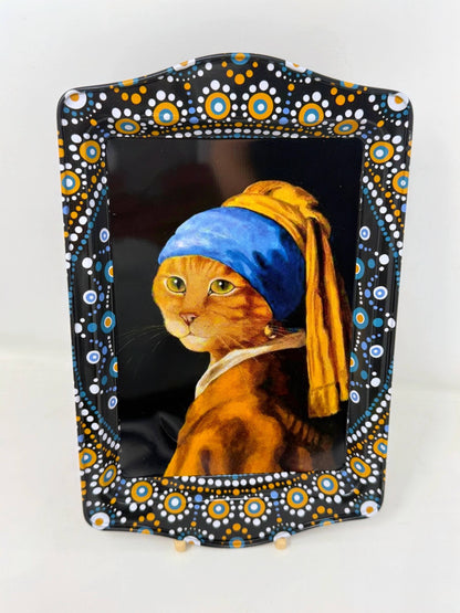 Cat Design Tray Vanity Tray