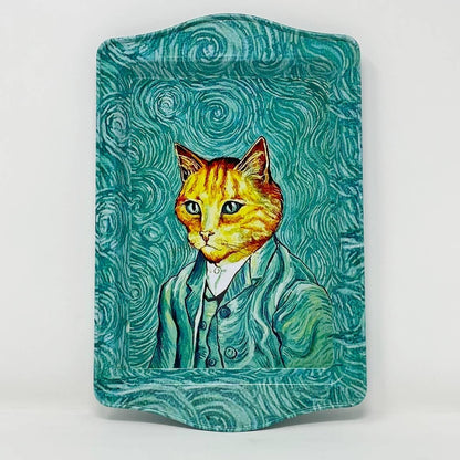 Cat Design Tray Vanity Tray