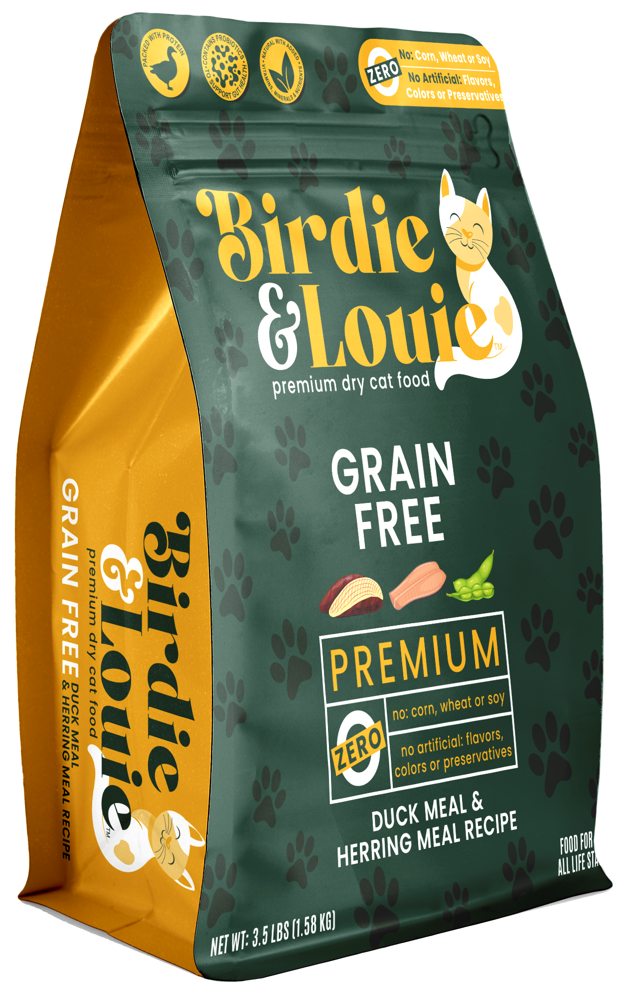 Birdie & Louie Duck Meal & Herring Meal Dry Cat Food