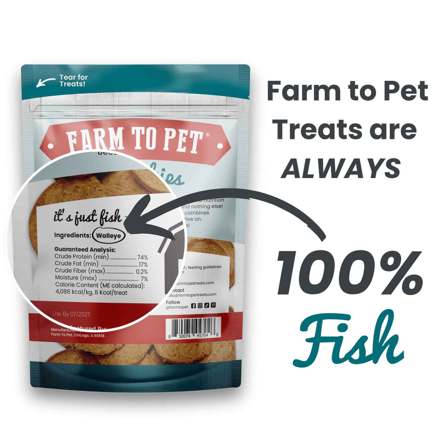Farm To Pet: Fish Chips Dog Treats