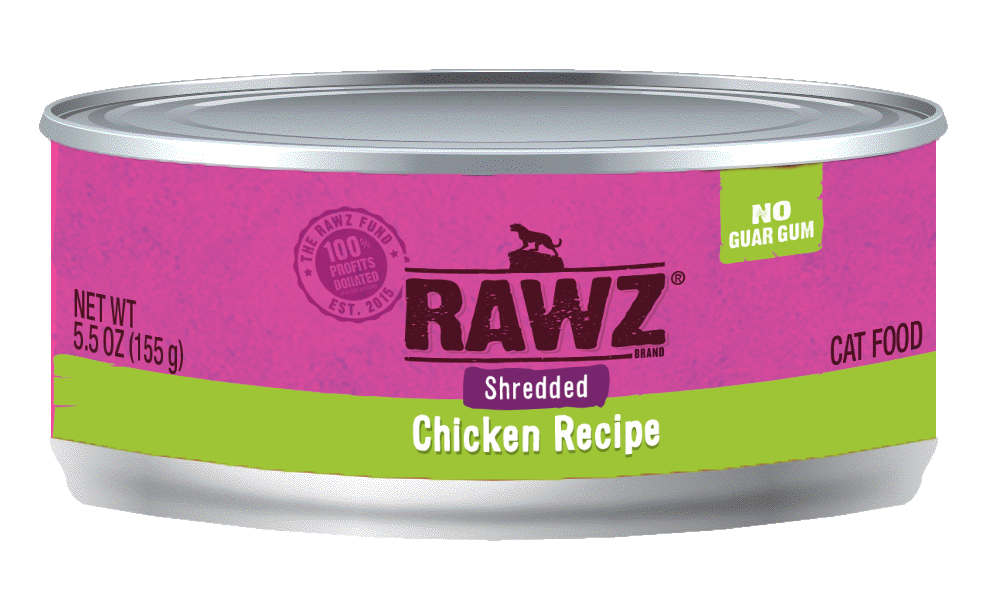 RAWZ Shredded Gum Free Cat Food ( 3oz. Cans )